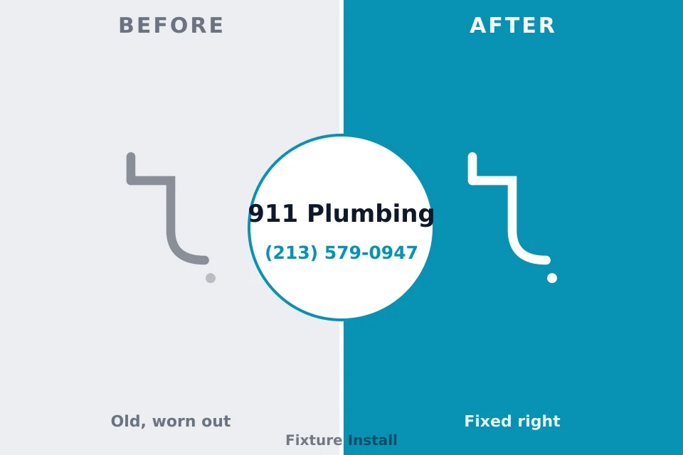 Before and after: plumbing repair Anamosa, IA